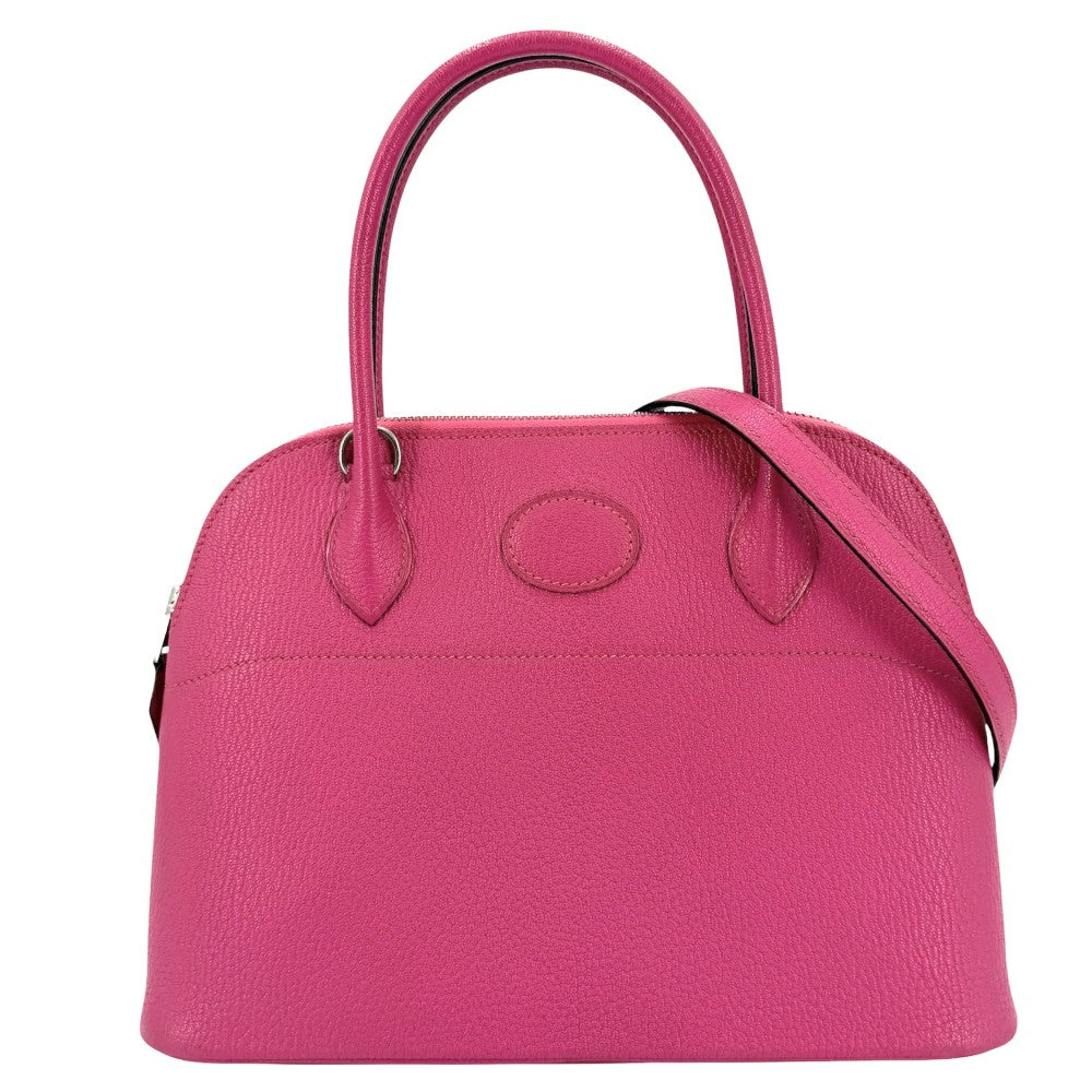 HERMES エルメス 2WAY ボリード27 ハンドバッグ ショルダーバッグ □K刻印 レザー ピンク系 シルバー金具 レディース 2007年【中古品】