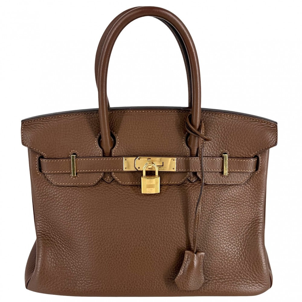 HERMES エルメス ハンドバッグ バーキン30 内縫い □O刻印 レザー ブラウン系 ゴールド金具 レディース 2011年【中古品】