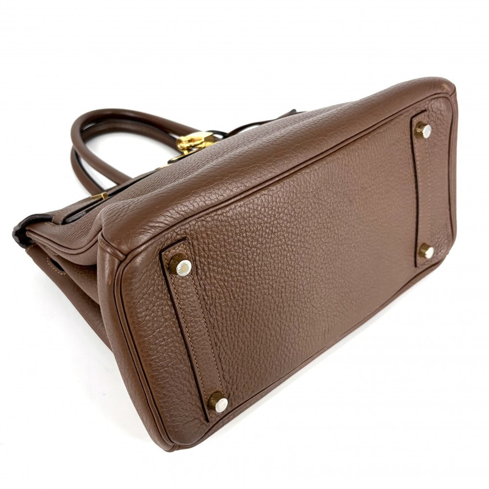 HERMES エルメス ハンドバッグ バーキン30 内縫い □O刻印 レザー ブラウン系 ゴールド金具 レディース 2011年【中古品】