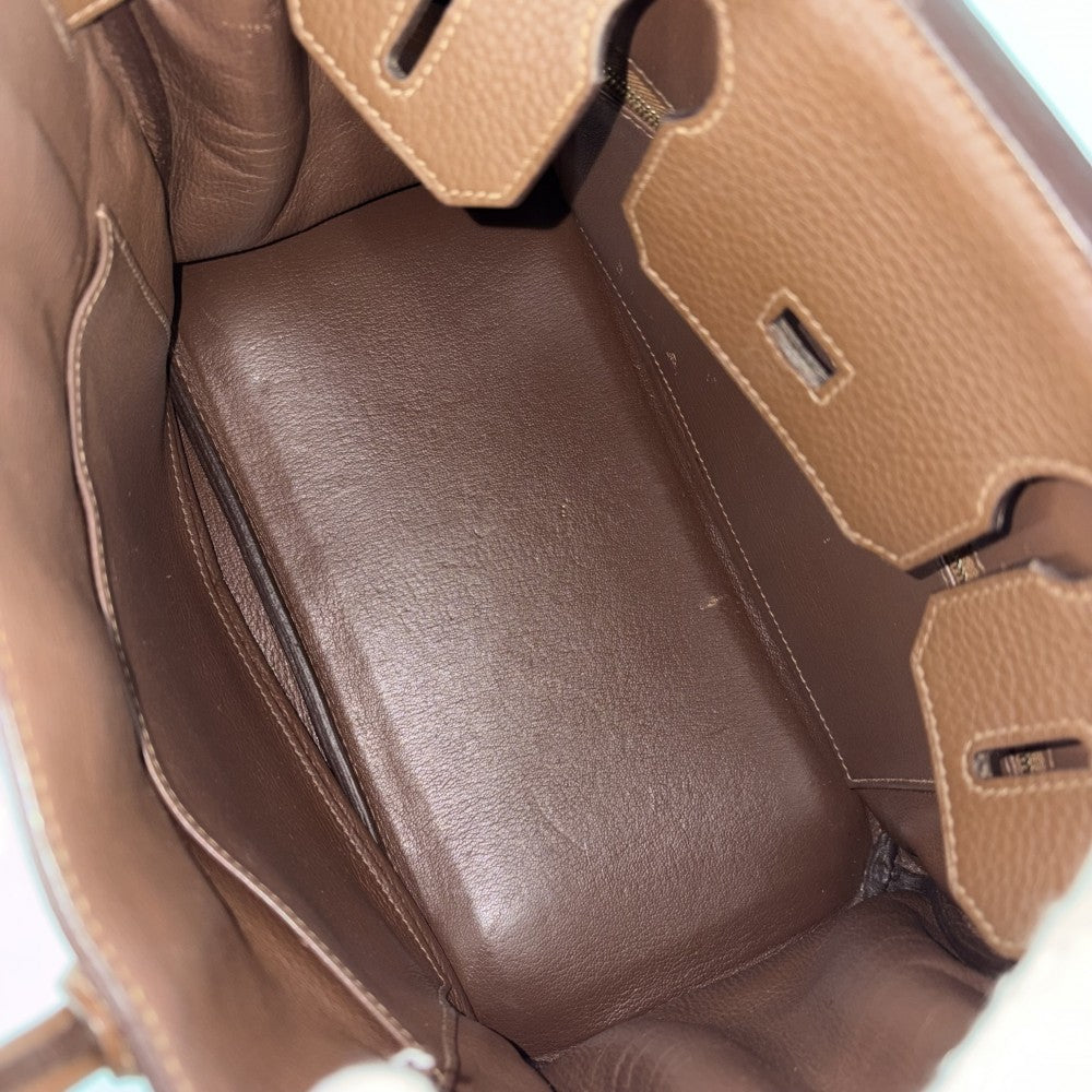 HERMES エルメス ハンドバッグ バーキン30 内縫い □O刻印 レザー ブラウン系 ゴールド金具 レディース 2011年【中古品】