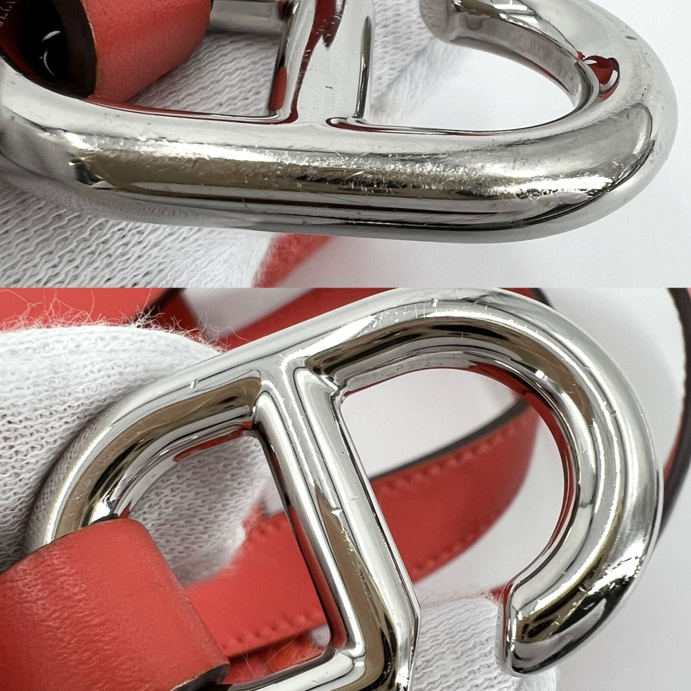 HERMES エルメス ハンドバッグ インザループ18 シェーヌピコ 小さめ W刻印 トリヨンクレマンス オレンジ系 シルバー金具 レディース 2024年【中古品】
