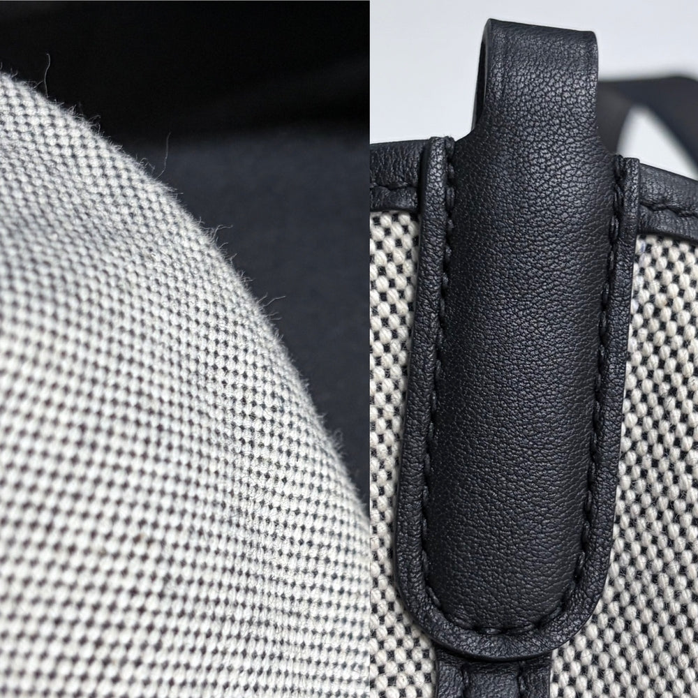 HERMES エルメス ハンドバッグ インザループ18 K刻印 ヴォースイフト トワルアッシュ グレー ブラック 黒 シルバー金具 レディース 2025年【中古品】