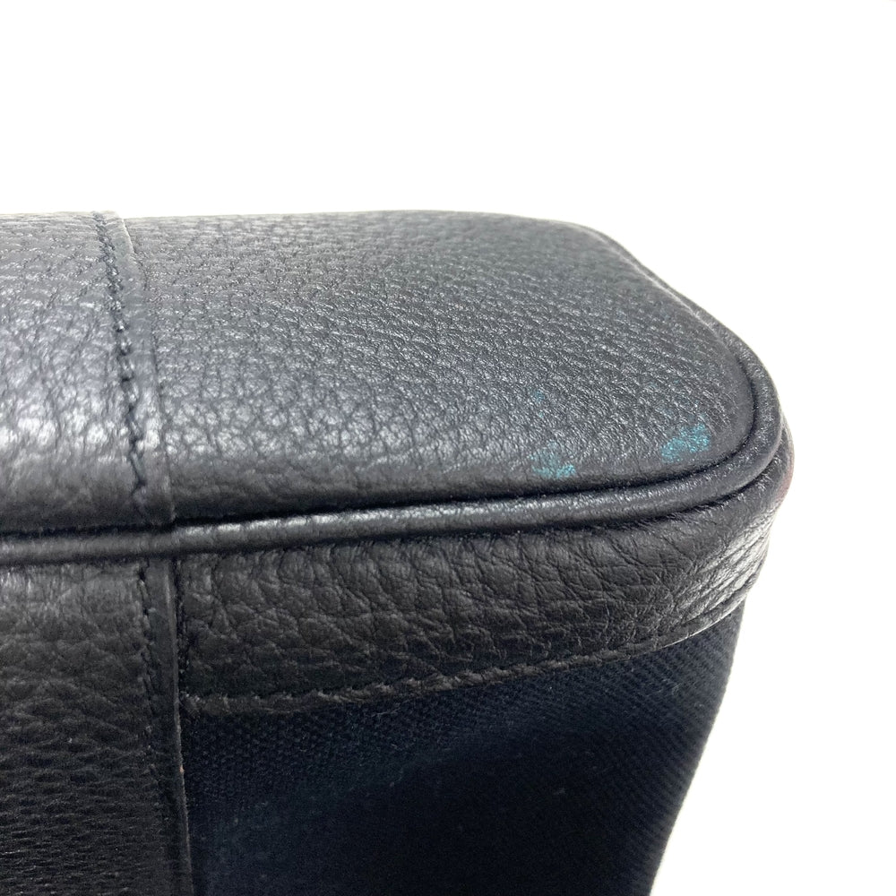 HERMES エルメス 2WAY ガーデンファイルPM トートバッグ ショルダーバッグ ハンドバッグ かばん 鞄 メンズ レディース Y刻印 キャンバス レザー ブラック 黒 シルバー金具 ユニセックス 2020年【中古品】