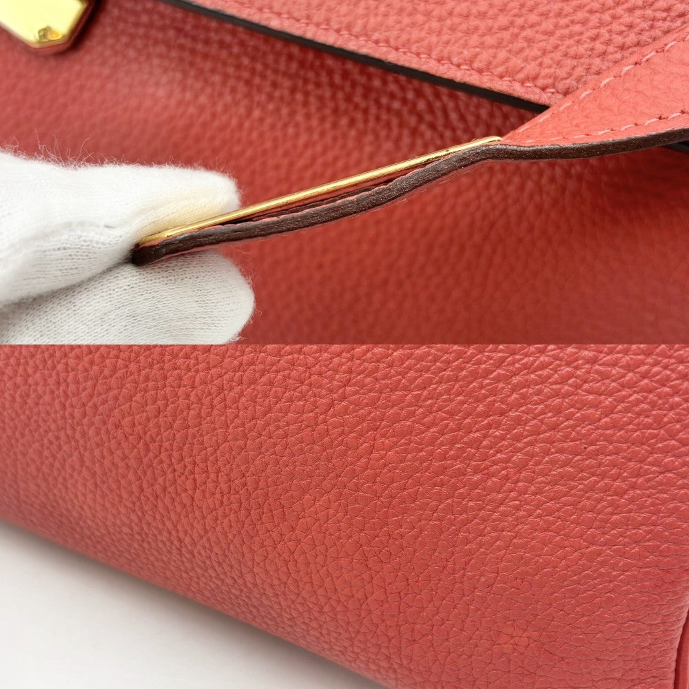HERMES エルメス 2WAY ケリー28 内縫い ハンドバッグ ショルダーバッグ 鞄 かばん □R刻印 トリヨンクレマンス オレンジレッド系 ゴールド金具 レディース 2014年【中古品】