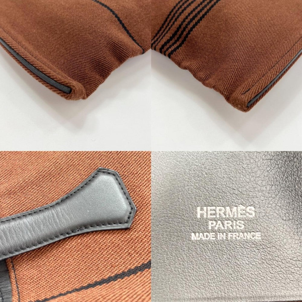 【開店SALE】 HERMES エルメス トートバッグ ポタモスカバスGM カジュアル 通勤バッグ 通学バッグ レザー ブラウン 茶 ブラック 黒 ユニセックス【中古品】