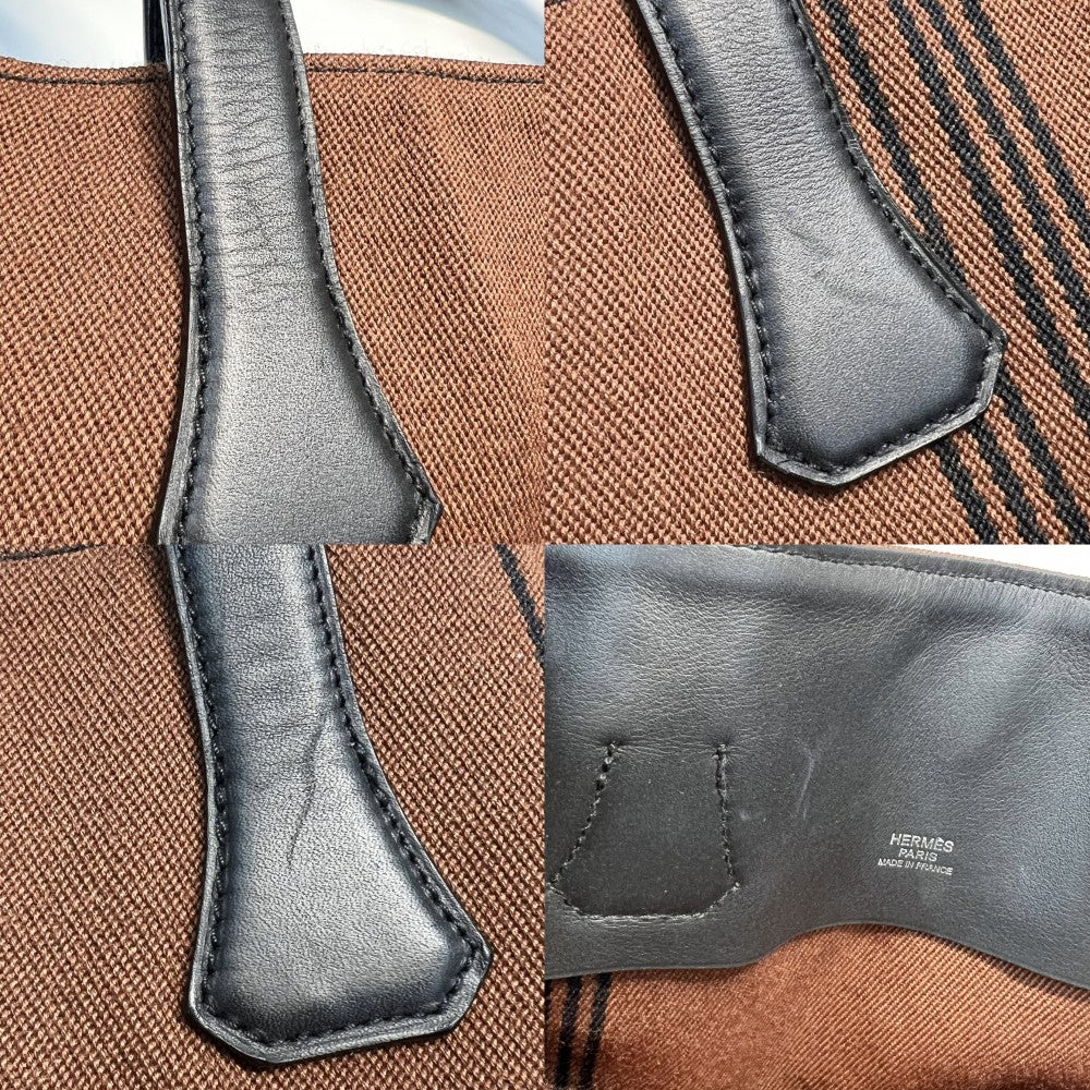 【開店SALE】 HERMES エルメス トートバッグ ポタモスカバスGM カジュアル 通勤バッグ 通学バッグ レザー ブラウン 茶 ブラック 黒 ユニセックス【中古品】