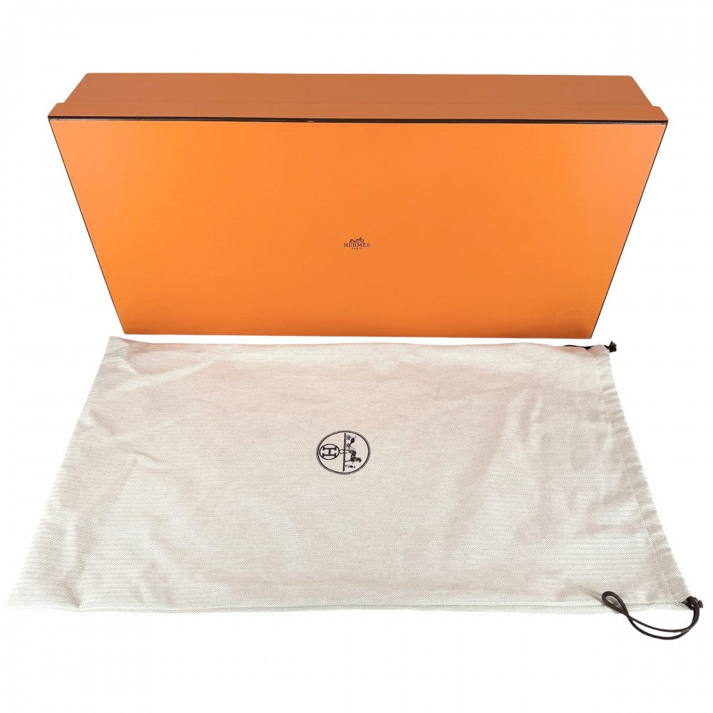 HERMES エルメス トートバッグ ネオドゥブルセンス35 リバーシブル ハンドバッグ Double Sens K刻印 レザー グレー系 ブラウン系 レディース 2025年【中古品】