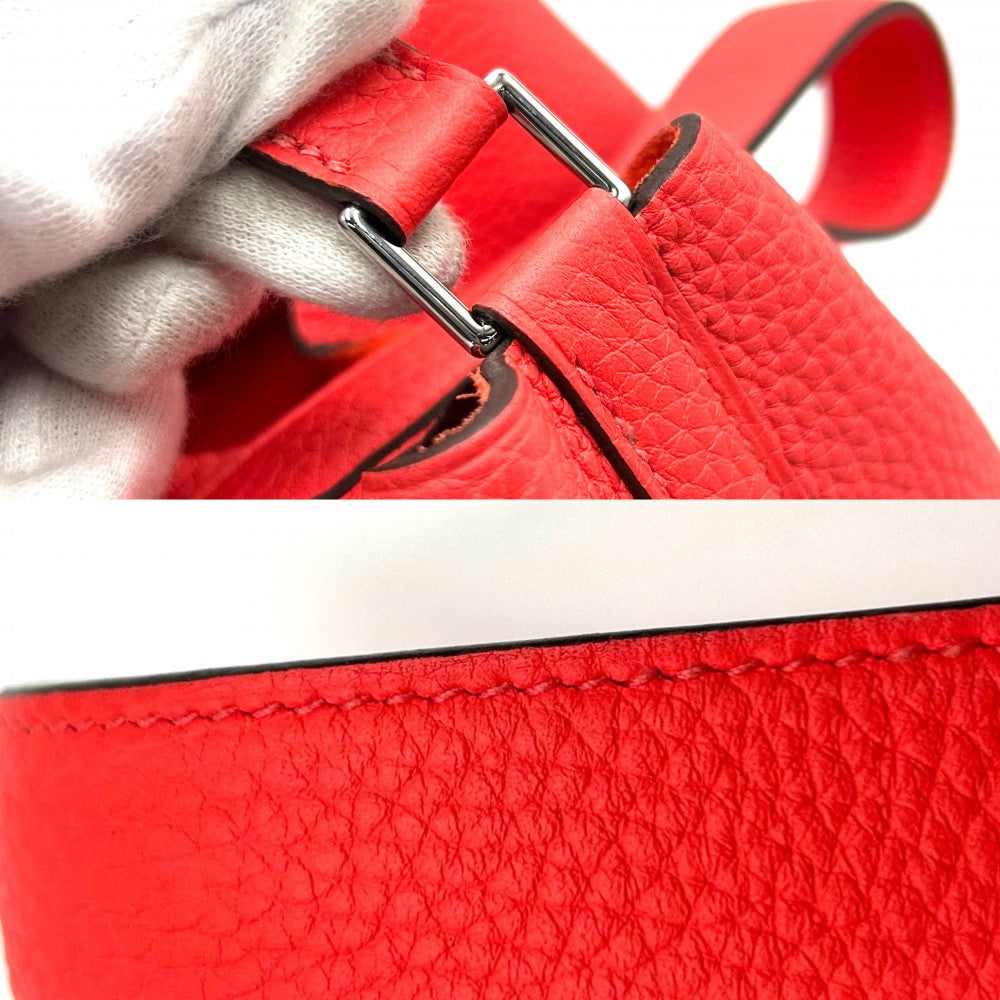 【開店SALE】 HERMES エルメス ハンドバッグ ピコタンロックPM 鞄 かばん Y刻印 トリヨン レッド系 シルバー金具 レディース 2020年【中古品】