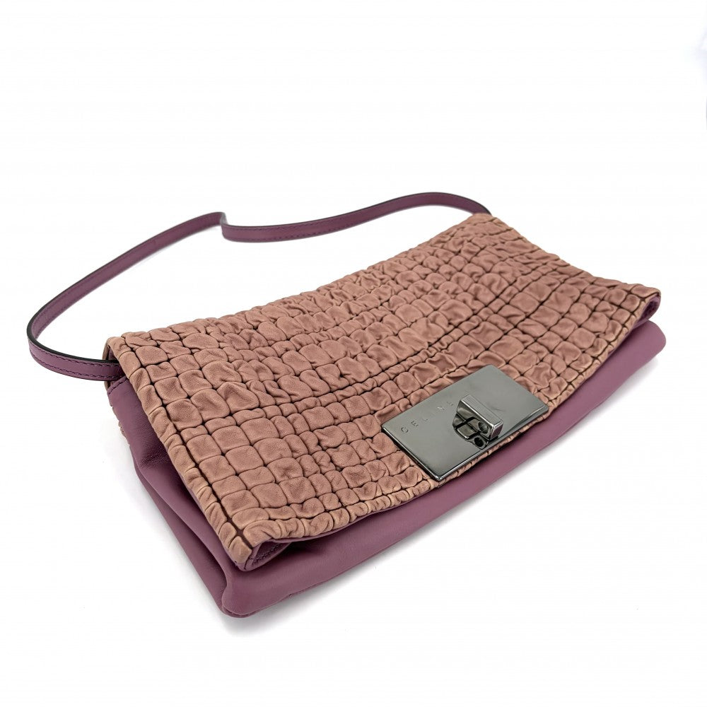 CELINE セリーヌ ハンドバッグ ワンハンドバッグ レザー ピンク シルバー金具 レディース【中古品】
