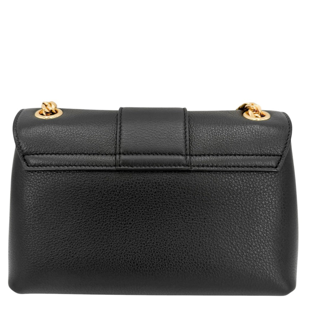 CELINE セリーヌ ショルダーバッグ ミニヴィクトワール ミニバッグ トリオンフ レザー ブラック 黒 ゴールド金具 レディース【中古品】