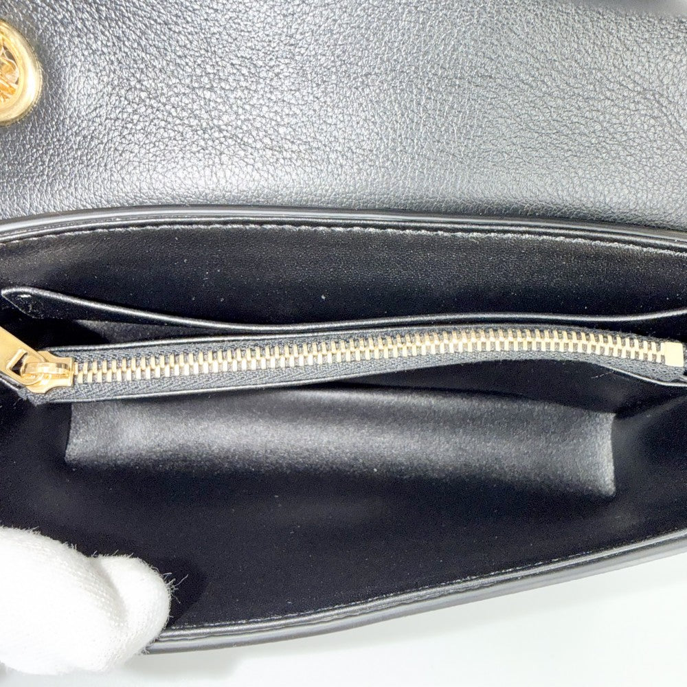 CELINE セリーヌ ショルダーバッグ ミニヴィクトワール ミニバッグ トリオンフ レザー ブラック 黒 ゴールド金具 レディース【中古品】