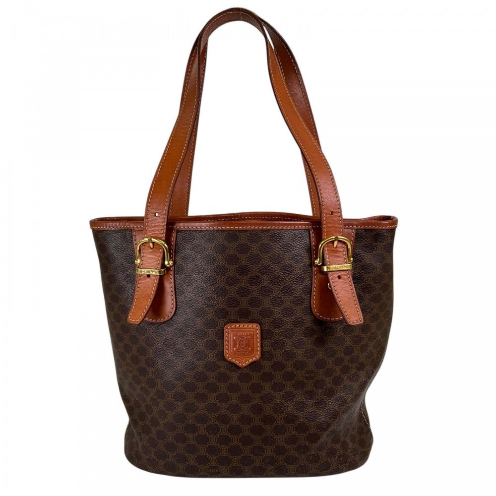 CELINE セリーヌ トートバッグ M95 レザー ブラウン 茶 ゴールド金具 レディース【中古品】