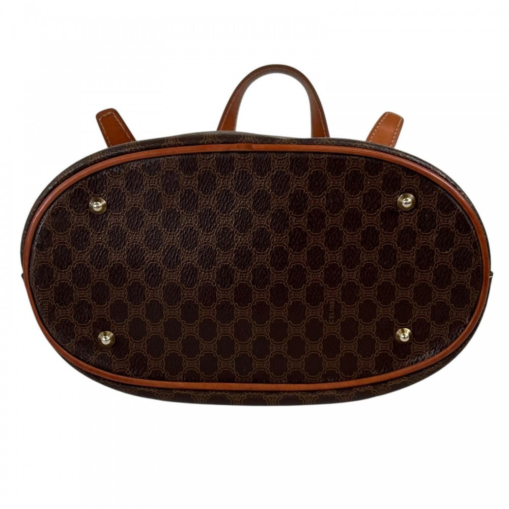 CELINE セリーヌ トートバッグ M95 レザー ブラウン 茶 ゴールド金具 レディース【中古品】