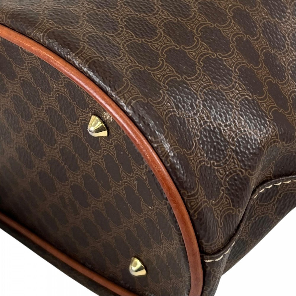 CELINE セリーヌ トートバッグ M95 レザー ブラウン 茶 ゴールド金具 レディース【中古品】