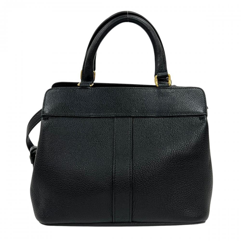 CELINE セリーヌ ショルダーバッグ ハンドバッグ カバ・ドゥ・フランス 2WAY スモール 191963CRE.38NO レザー ブラック 黒 ゴールド金具 レディース【中古品】