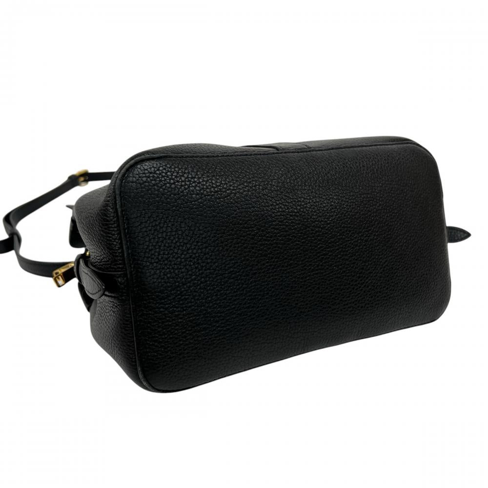 CELINE セリーヌ ショルダーバッグ ハンドバッグ カバ・ドゥ・フランス 2WAY スモール 191963CRE.38NO レザー ブラック 黒 ゴールド金具 レディース【中古品】