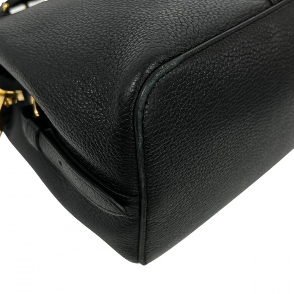 CELINE セリーヌ ショルダーバッグ ハンドバッグ カバ・ドゥ・フランス 2WAY スモール 191963CRE.38NO レザー ブラック 黒 ゴールド金具 レディース【中古品】