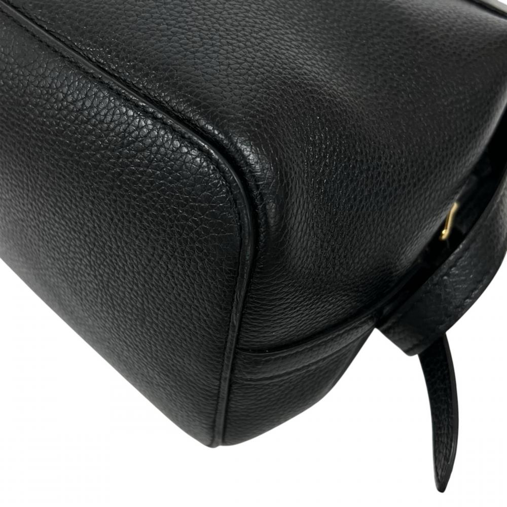 CELINE セリーヌ ショルダーバッグ ハンドバッグ カバ・ドゥ・フランス 2WAY スモール 191963CRE.38NO レザー ブラック 黒 ゴールド金具 レディース【中古品】