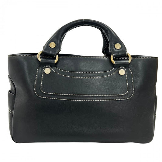 CELINE セリーヌ ハンドバッグ ブギーバッグ レザー ブラック 黒 ゴールド金具 レディース【中古品】