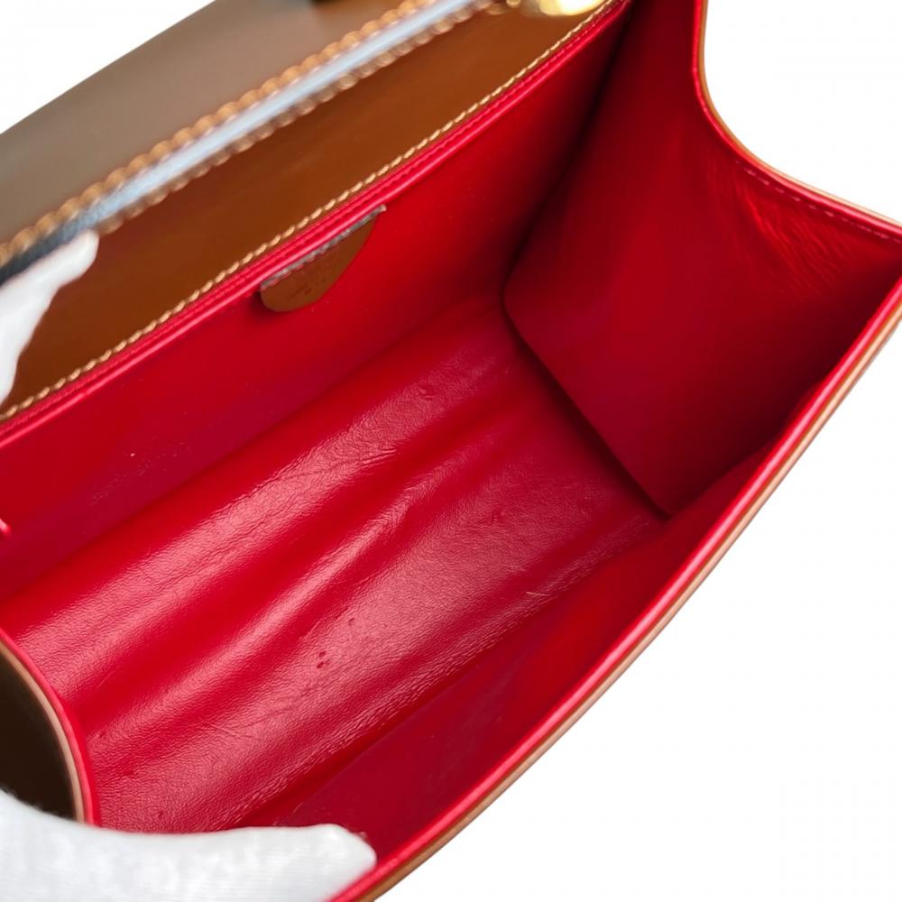 CELINE セリーヌ 2WAY オールドセリーヌ ショルダーバッグ ハンドバッグ レザー ブラウン 茶 ゴールド金具 レディース【中古品】