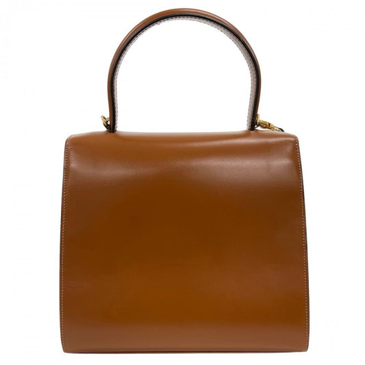 CELINE セリーヌ 2WAY オールドセリーヌ ショルダーバッグ ハンドバッグ レザー ブラウン 茶 ゴールド金具 レディース【中古品】