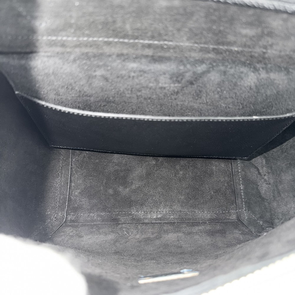 CELINE セリーヌ ハンドバッグ マイクロベルトバッグ レザー ブラック 黒 ゴールド金具 レディース【中古品】
