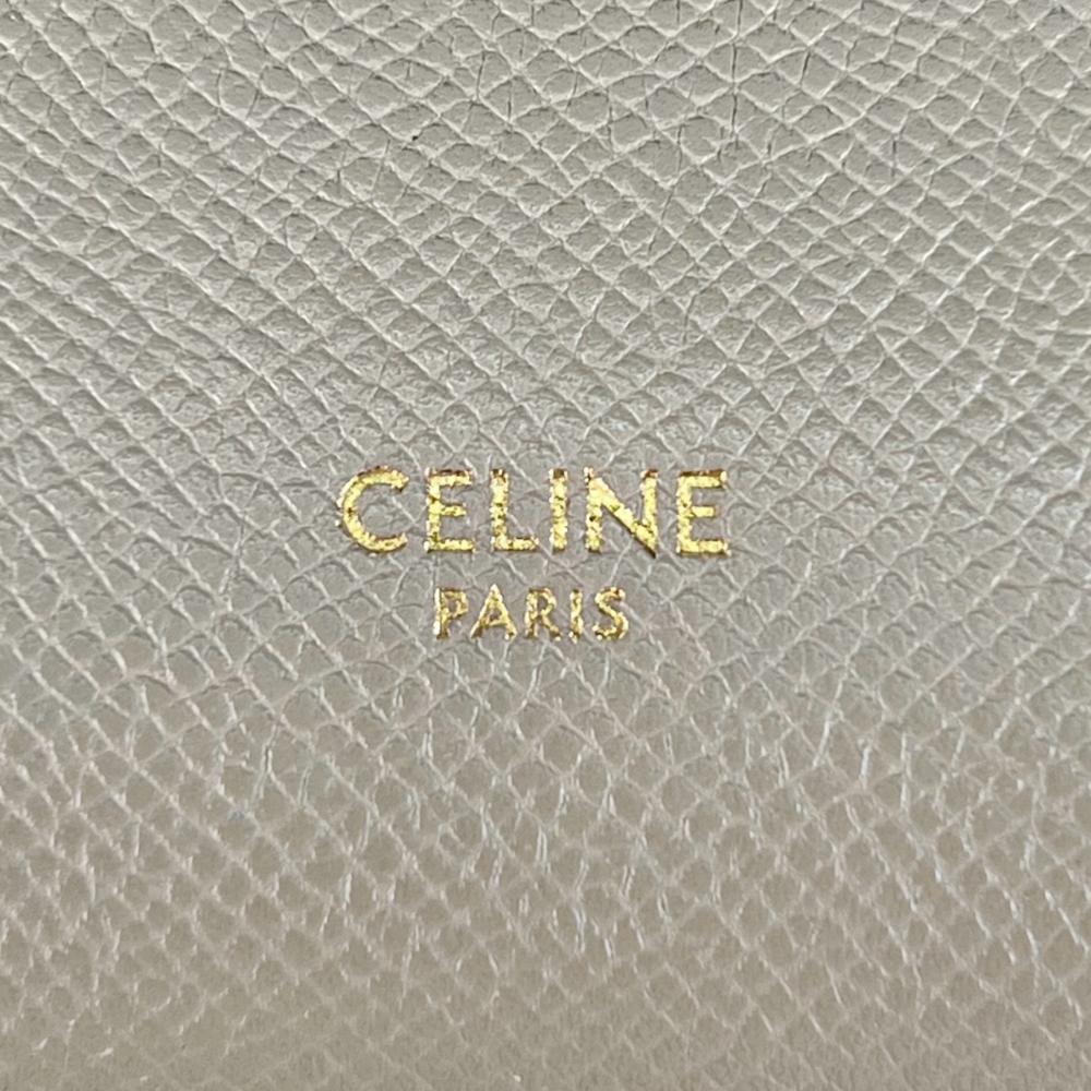 CELINE セリーヌ ショルダーバッグ ベルトバッグ ナノ 189003ZVA レザー ベージュ ゴールド金具 レディース【中古品】