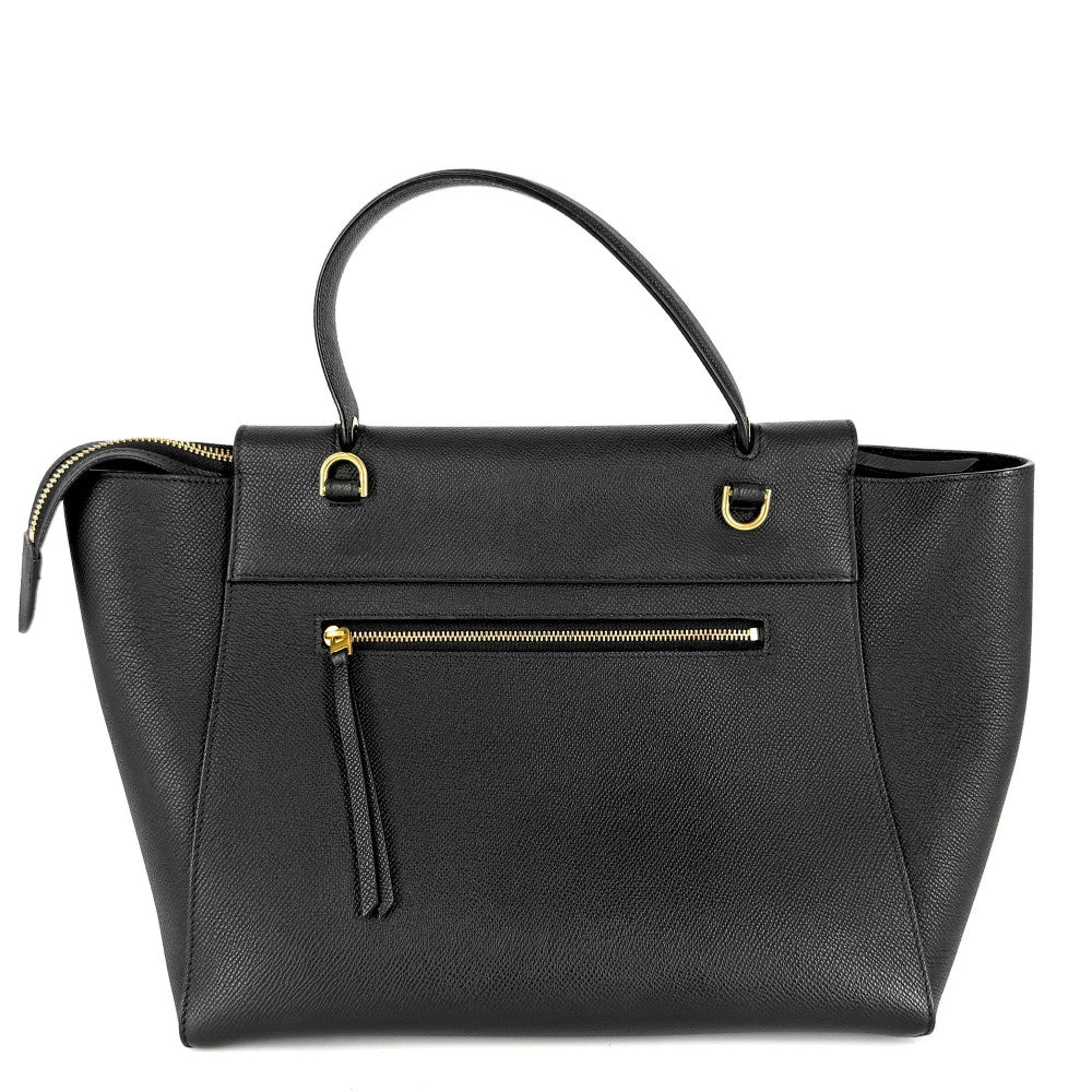 CELINE セリーヌ 2WAY ベルトバッグ ハンドバッグ ショルダーバッグ レザー ブラック 黒 ゴールド金具 レディース【中古品】