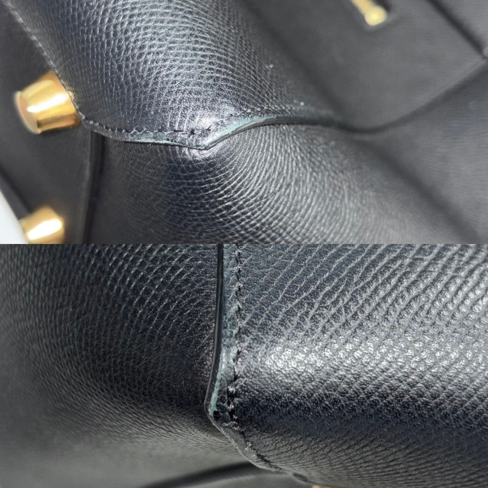 CELINE セリーヌ 2WAY ベルトバッグ ハンドバッグ ショルダーバッグ レザー ブラック 黒 ゴールド金具 レディース【中古品】