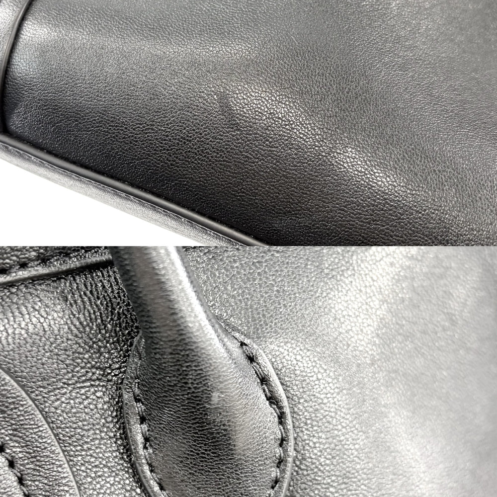 CELINE セリーヌ 2WAY リトルラゲージ ハンドバッグ ショルダーバッグ レザー ブラック 黒 ゴールド金具 レディース【中古品】