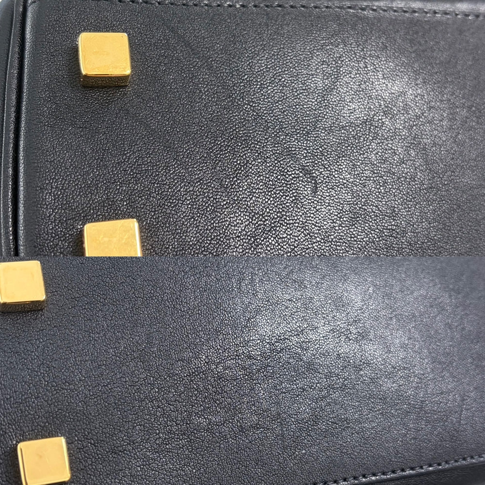 CELINE セリーヌ ハンドバッグ リトルラゲージ 124213GW2.38NO レザー ブラック 黒 ゴールド金具 レディース【中古品】