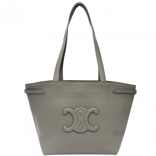 CELINE セリーヌ トートバッグ キュイルトリオンフ スモールカバアナイス ハンドバッグ レザー グレージュ ゴールド金具 レディース【中古品】