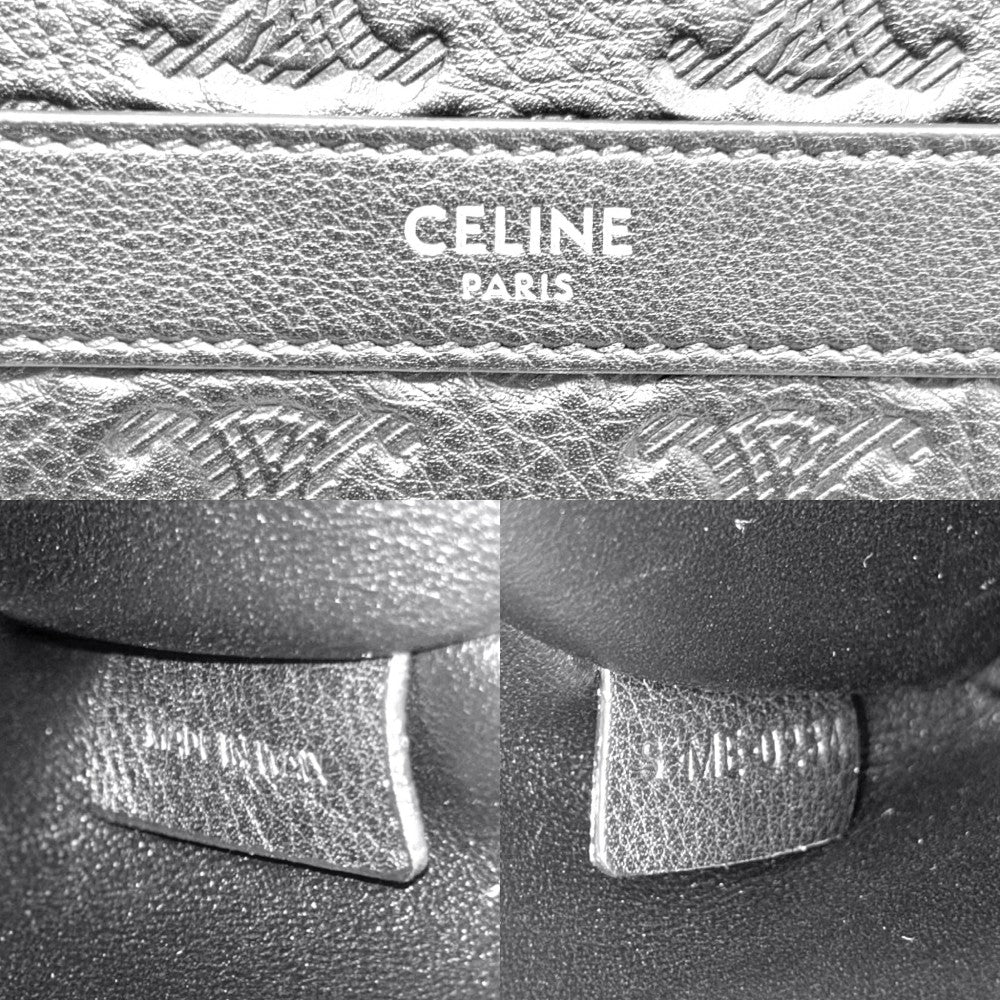 【開店SALE】 CELINE セリーヌ ボディバッグ トリオンフ ベルトバッグ ウエストバッグ 116163FS4.38SI レザー ブラック 黒 シルバー金具 メンズ【中古品】