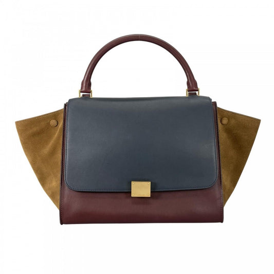CELINE セリーヌ ハンドバッグ F-SN-0152 レザー ワインレッド ゴールド金具 レディース【中古品】