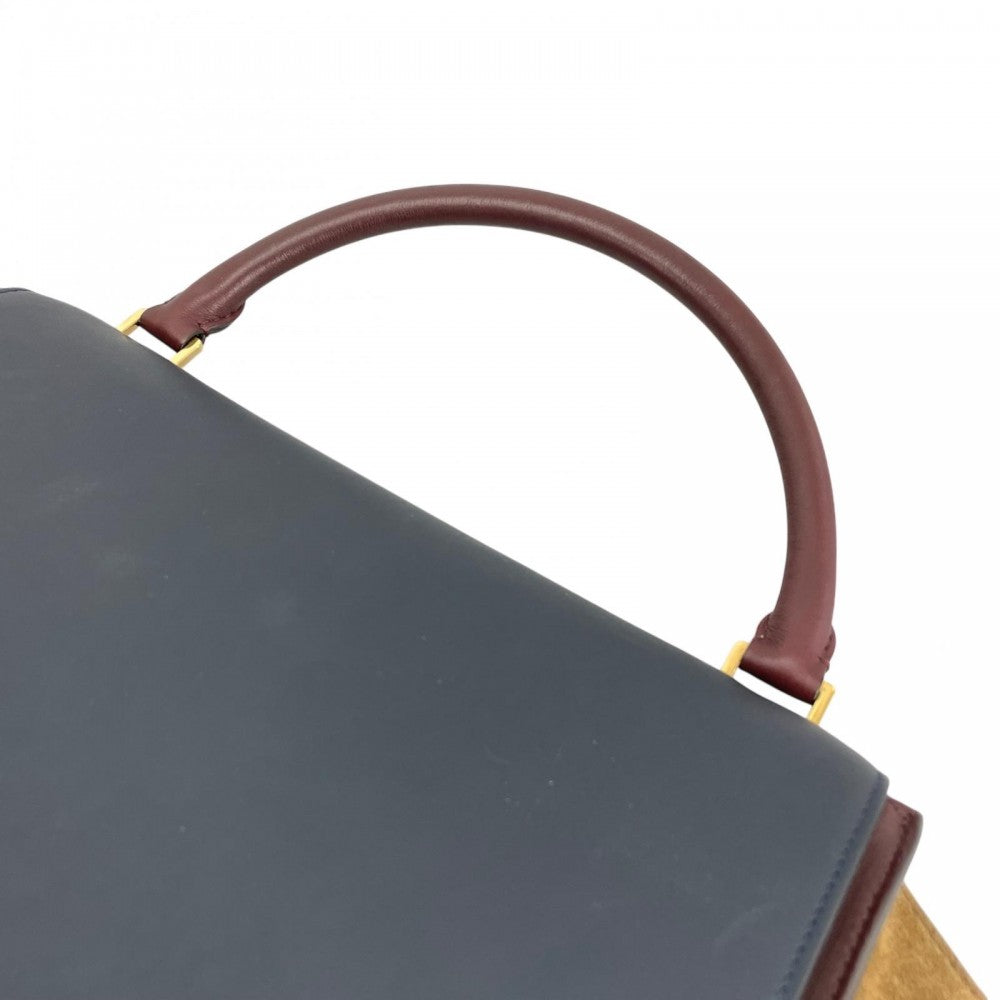 CELINE セリーヌ ハンドバッグ F-SN-0152 レザー ワインレッド ゴールド金具 レディース【中古品】