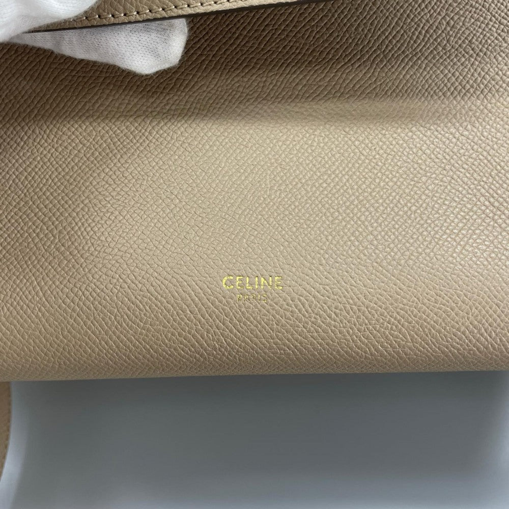 CELINE セリーヌ ハンドバッグ ベルトバッグ 189103ZVA グレインカーフレザー ベージュ ゴールド金具 レディース【中古品】