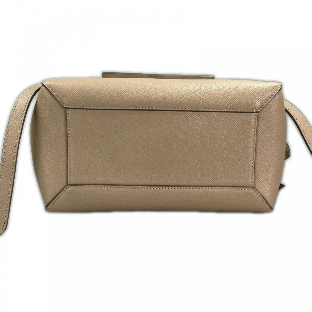 CELINE セリーヌ ハンドバッグ ベルトバッグ 189103ZVA グレインカーフレザー ベージュ ゴールド金具 レディース【中古品】