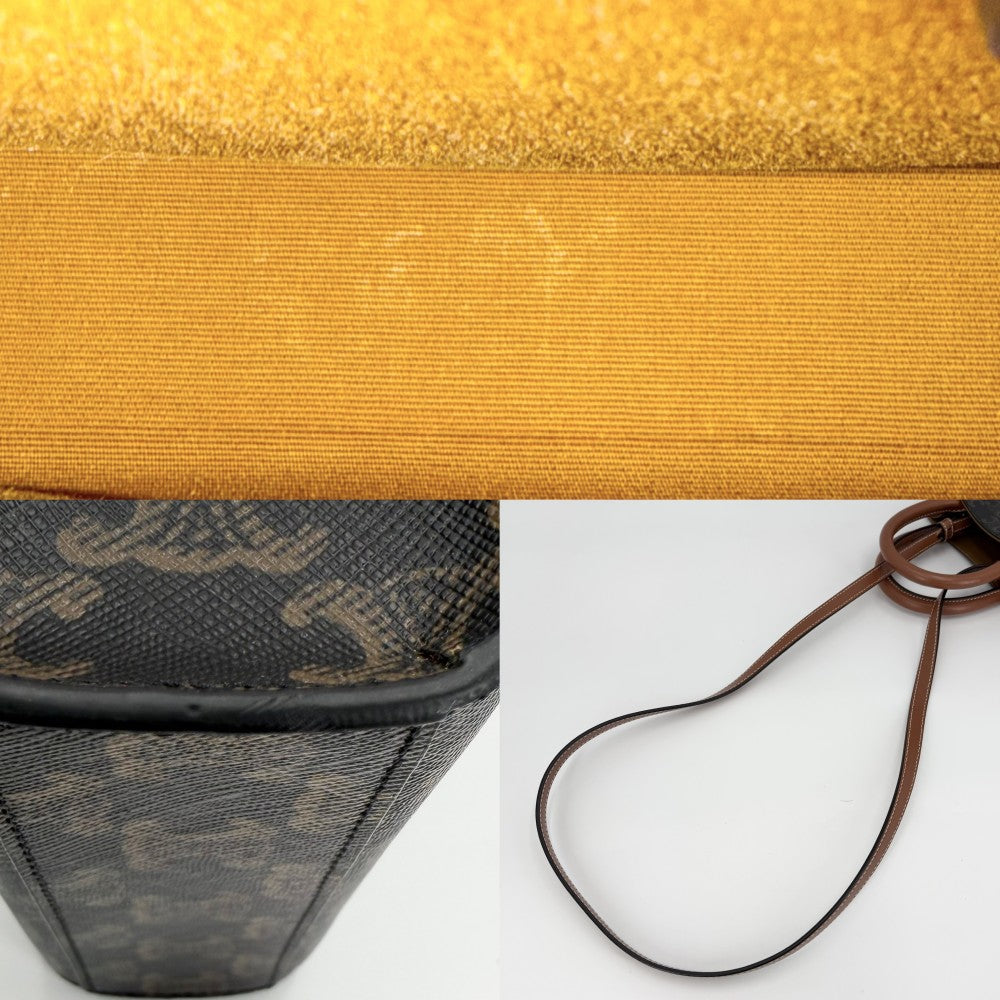 【開店SALE】 CELINE セリーヌ 2WAY トリオンフ ミニ バーティカルカバ ショルダーバッグ ハンドバッグ Mini Vertical Cabas ブラウン 茶 194372BZK.04LU PVCコーティングキャンバス レザー タン ゴールド金具 レディース【中古品】