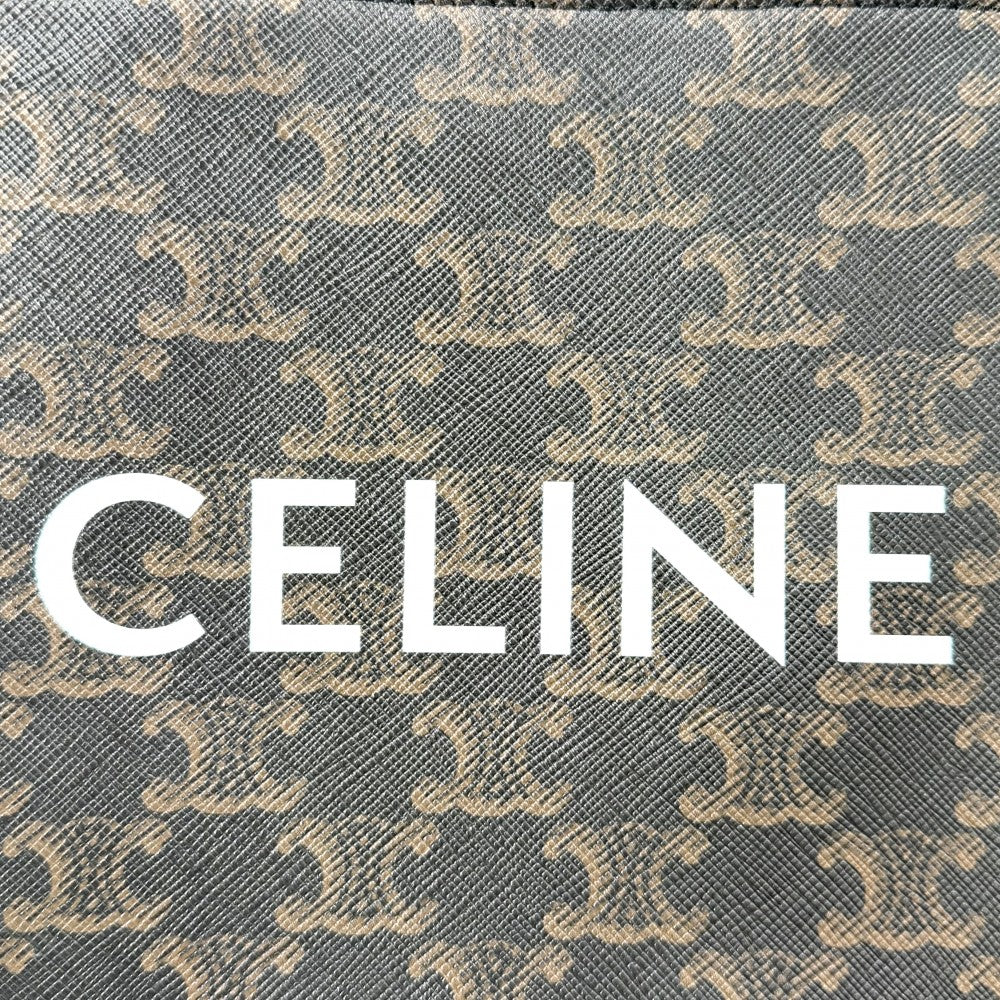CELINE セリーヌ 2WAY ミニ バーティカルカバ ショルダーバッグ トートバッグ ロゴ タン 194372BZK.04LU レザー コーティングキャンバス ブラウン 茶 ゴールド金具 レディース【中古品】