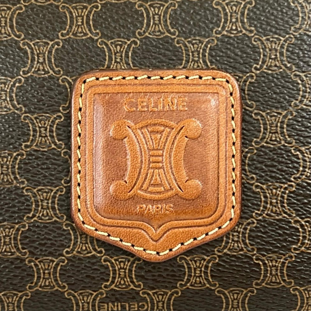 CELINE セリーヌ ボストンバッグ レザー ブラウン 茶 ゴールド金具 レディース【中古品】