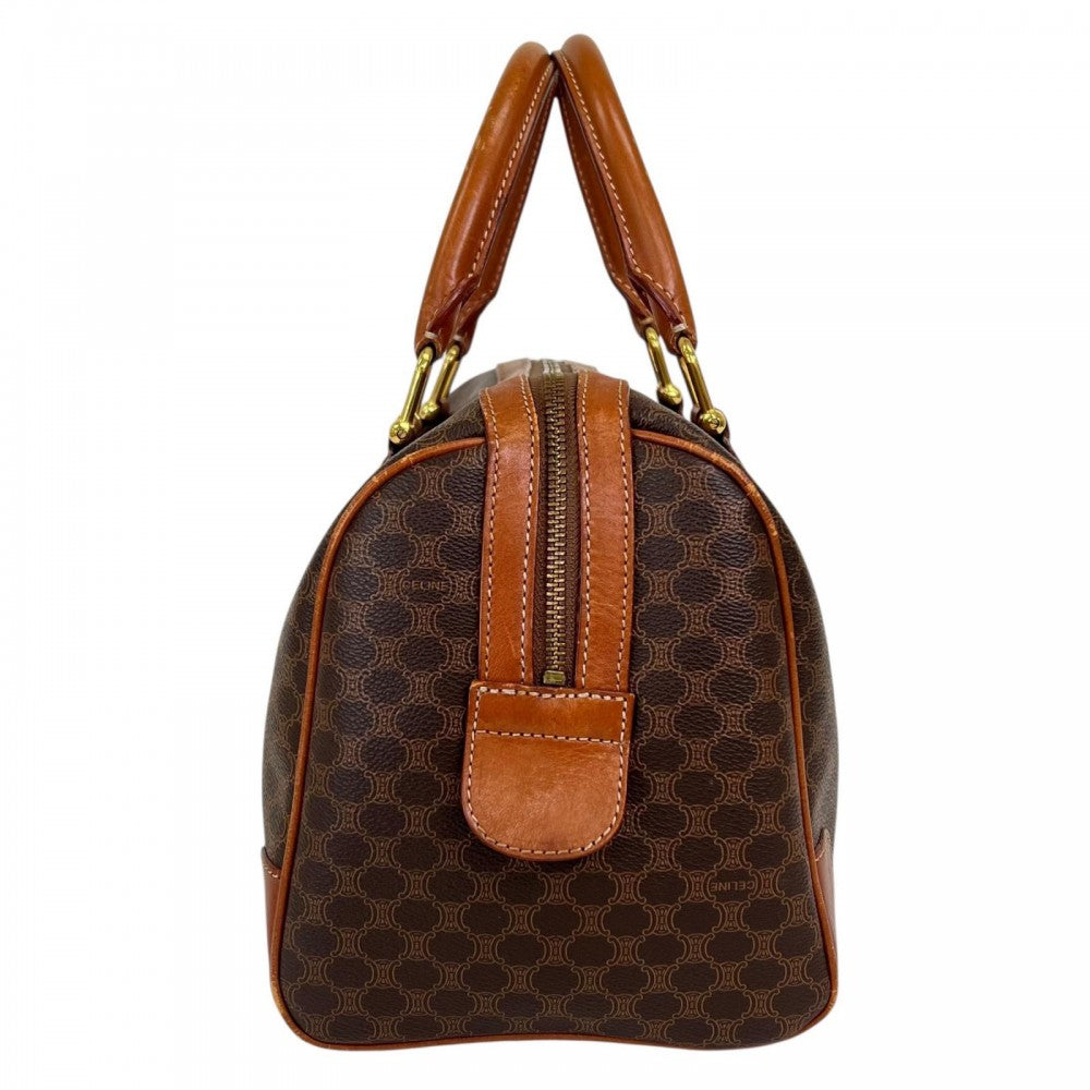 CELINE セリーヌ ボストンバッグ レザー ブラウン 茶 ゴールド金具 レディース【中古品】