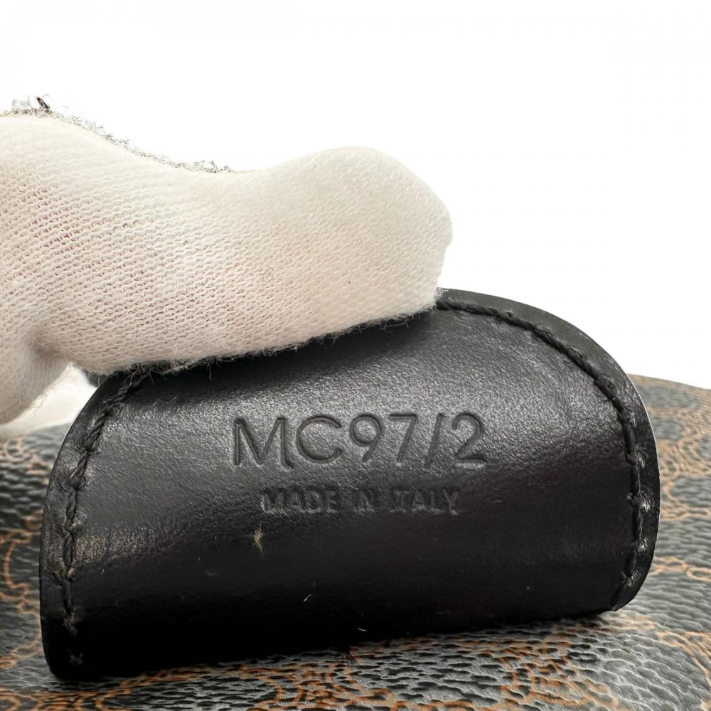 CELINE セリーヌ ボストンバッグ ブラックマカダム ヴィンテージ トリオンフ MC97/2 PVC ブラック 黒 ブラウン 茶 ゴールド金具 レディース【中古品】
