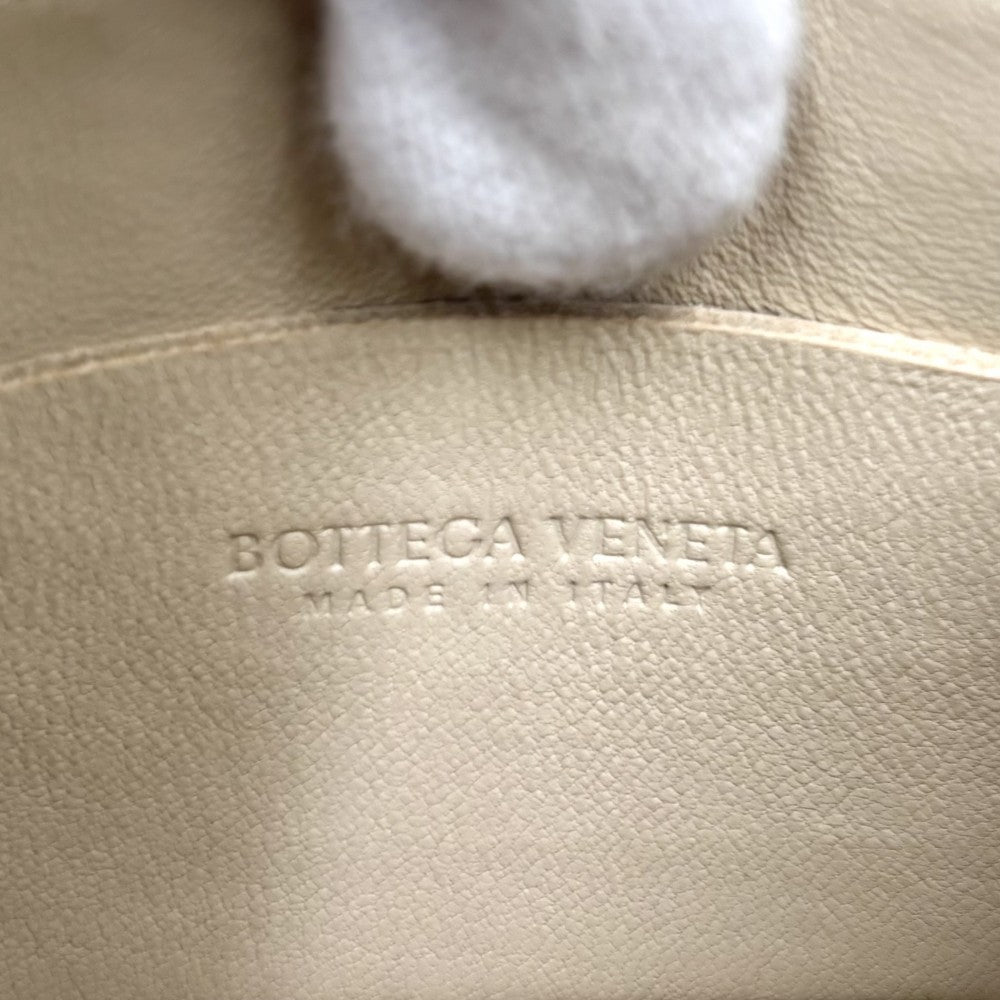 【開店SALE】 BOTTEGAVENETA ボッテガヴェネタ ショルダーバッグ マキシイントレチャート カセット キャンディ ミニバッグ 鞄 かばん 666688 レザー ベージュ ゴールド金具 レディース【中古品】