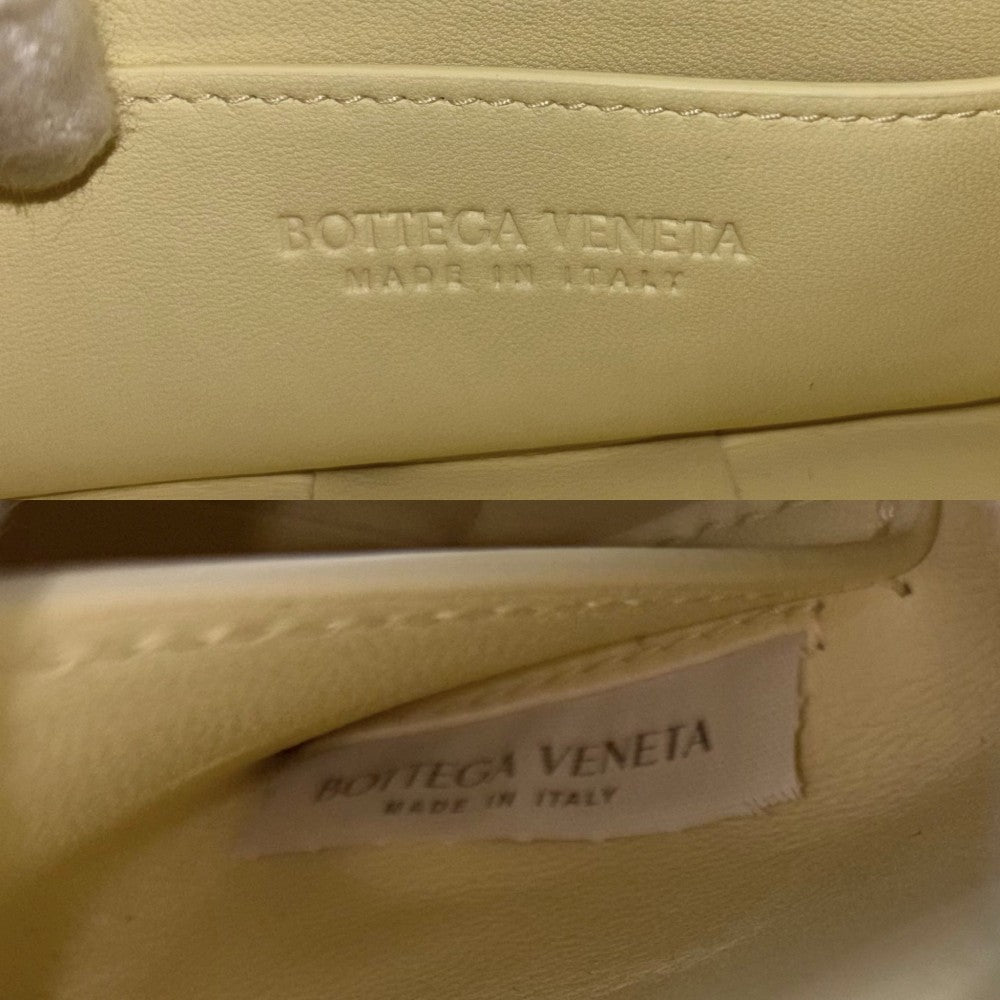 BOTTEGAVENETA ボッテガヴェネタ ハンドバッグ スモールブリックカセット マキシイントレチャート ワンショルダーバッグ 鞄 かばん 729166 レザー イエロー ゴールド金具 レディース【中古品】