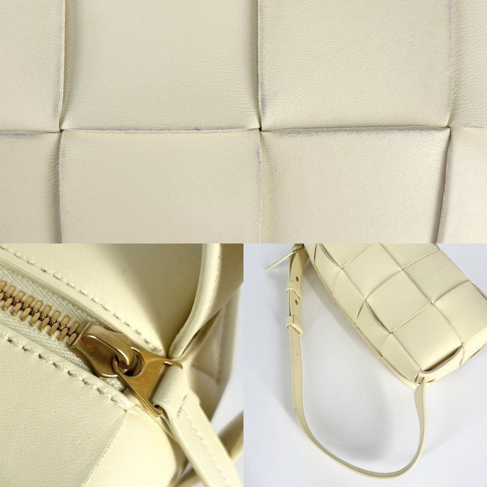 BOTTEGAVENETA ボッテガヴェネタ ハンドバッグ スモールブリックカセット マキシイントレチャート ワンショルダーバッグ 鞄 かばん 729166 レザー イエロー ゴールド金具 レディース【中古品】