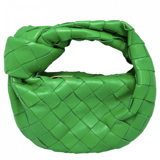 【開店SALE】 BOTTEGAVENETA ボッテガヴェネタ ハンドバッグ イントレチャート キャンディジョディ ミニバッグ レザー グリーン 緑 ゴールド金具 レディース【中古品】