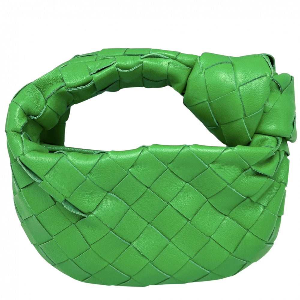 BOTTEGAVENETA ボッテガヴェネタ ハンドバッグ イントレチャート キャンディジョディ ミニバッグ レザー グリーン 緑 ゴールド金具 レディース【中古品】