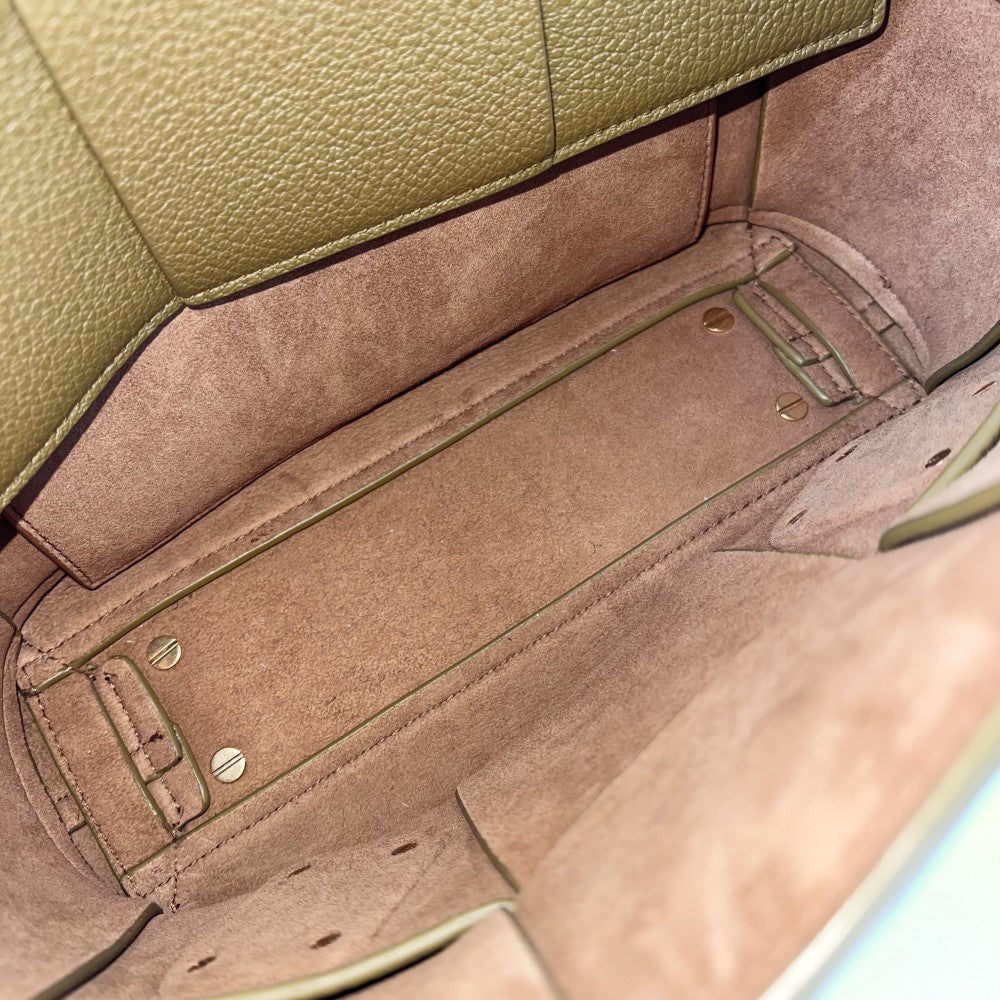 BOTTEGAVENETA ボッテガヴェネタ ハンドバッグ マキシイントレチャート アルコ トートバッグ レザー ブラウン系 ゴールド金具 レディース【中古品】