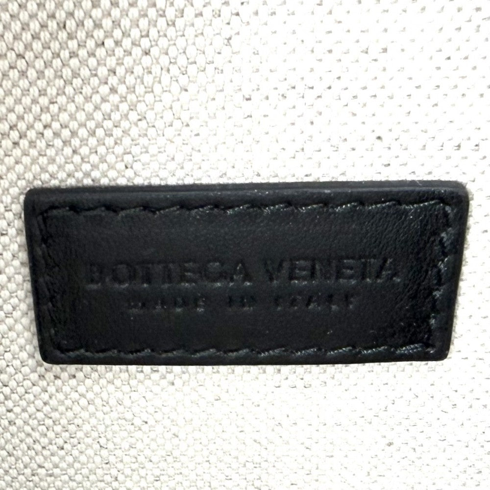 BOTTEGAVENETA ボッテガヴェネタ 2WAY イントレチャート ゲッタウェイ フォンポーチ ミニハンドバッグ ショルダーバッグ 826829 レザー ブラック 黒 シルバー金具 ユニセックス【中古品】