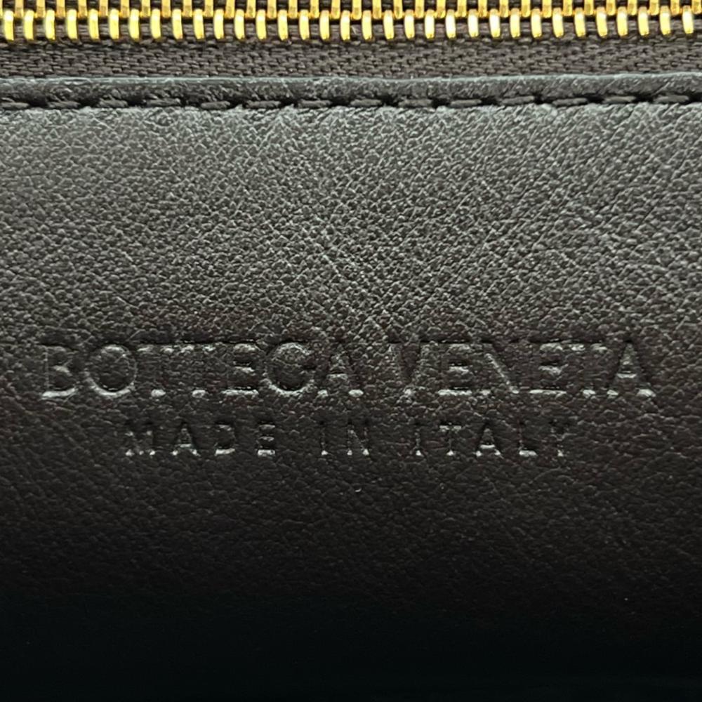 BOTTEGAVENETA ボッテガヴェネタ ショルダーバッグ イントレチャート ループ 597329 レザー ブラウン 茶 ゴールド金具 レディース【中古品】